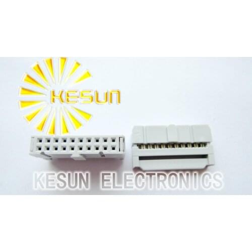 20PCS/LOT FC-20P 2x10P 2.54mm IDC Socket With Strain Relief , ISP / JTAG Plug Conector High quality