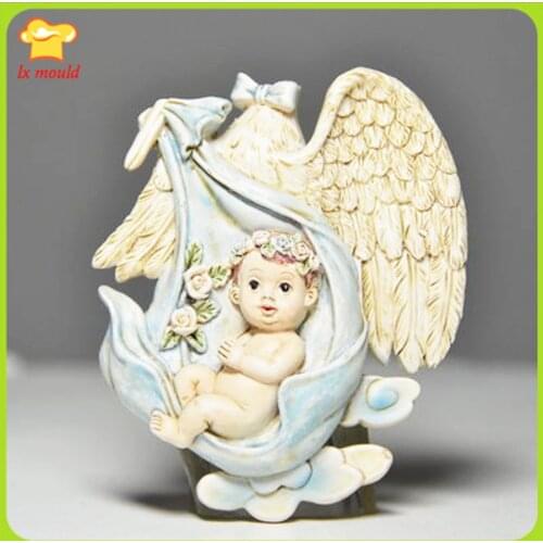 2016 Exclusive new Fold sugar molds silicone wings silicone mold dry Pes doll DIY mold