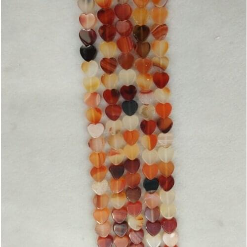 2016 Fashion high quality natural red onyx heart shape spacer beads 10mm for jewelry making wholesale 80pcs/lot free shipping