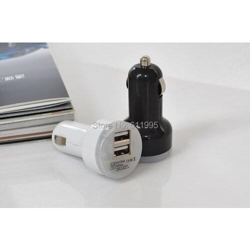300pcs/lot 2.1A Dual USB Car Charger adapter for iPhone 5S 6 6S 7 and Cell Phone / Mp3 / Mp4