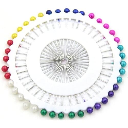 480 Pcs/lot Sewing Pins Straight Pins Head pins Colorful White Round Pearl Head Dressmaking Quilting Pins for Crafts Mixed Color