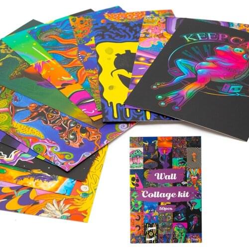 50pcs Shippie Trippy Drippy Aesthetic Wall Collage Kit for Bedroom Prints Wall Pictures For Living Room Art Prints Dorm Posters