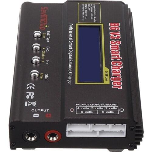 B6 V3 80W 6A Lipo Battery Balance Charger Discharger Upgrade Version with Charging Cables