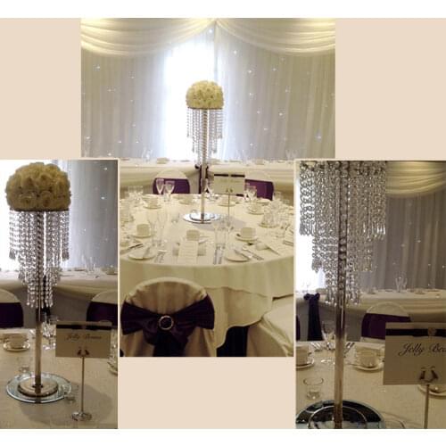 Free Shipping 80cm Tall 3-tiers wedding crystal chandelier wedding flower stand Banquet centerpiece Party decoration10pcs/lot
