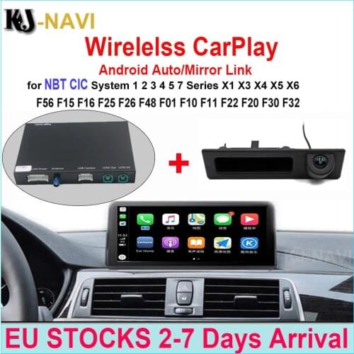 Wireless Apple CarPlay Android Auto Decoder For BMW F10 F11 F20 F25 F26 F30 F01 F02 E60 E70 E71 E84 NBT CIC EVO