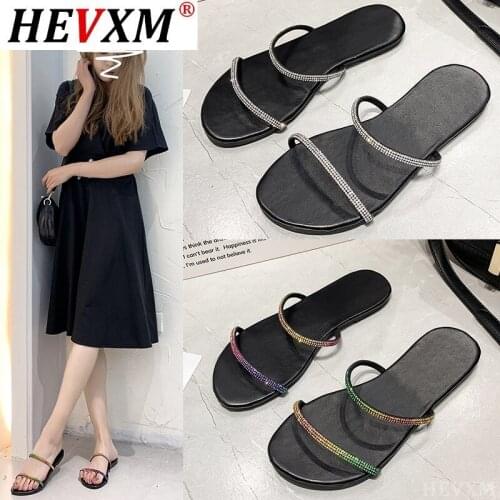 2021 Fashion Summer New Women Shoes Rhinestone Sandals Peep Toe Ladies Shoes Tenis Feminino Womens Summer Footwear Large Size