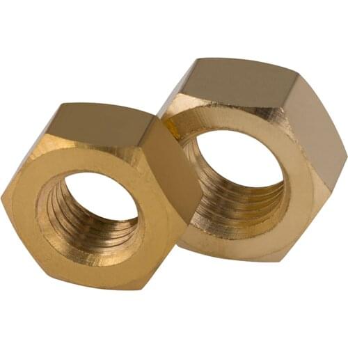 DIN934 M1.4 M1.6 M2 M2.5 M3 M4 M5 M6 M8 M10 M12 M14 M16 M18 M20 M22 M24 Brass Nut Copper Hexagonal Nut Brass Hex Nut