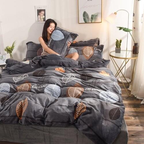 Velvet Quilt Cover 1 PCS Flannel Duvet Cover Solid Color Warm Coral Modern Ultra Soft Luxury Comforter Covers Winter Bedding