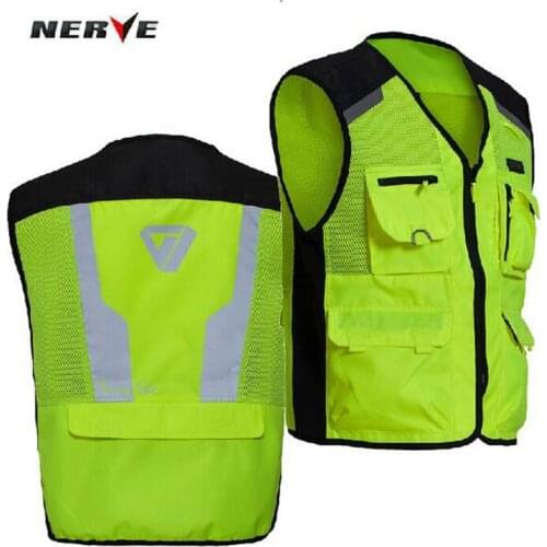 2020 New Fashion Germany Motorcycle Riding Fluorescent Safety Vest Knight Reflective Vest suit protector of 3D Mesh 600D Oxford