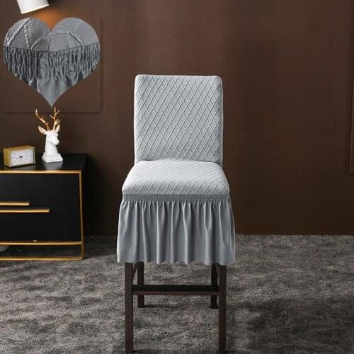 FOVER LOVE 1/2/4/6 Pcs Chair Cover Simple Solid Color Thicken Elastic Dust-Proof Cover for Wedding Hotel Banquet