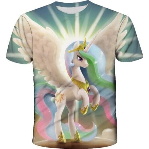 Superior Quality Unicorn T-Shirt Kids Street Fashion Print Boy Girls Sleeves Tees Summer Baby Kids T-Short 2021 2