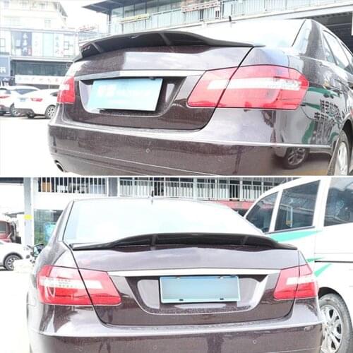 Use For Benz E Class W212 Spoiler 2008--2015 Year Sedan Glossy Black Real Carbon Fiber Rear Wing R Style Accessories Body Kit