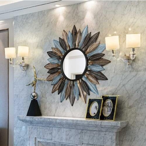 Custom Metal Creative Wall Hanging Living Room Pendant Hotel Wall Decoration Wrought Iron Sun Flower Wall Hanging Jewelry