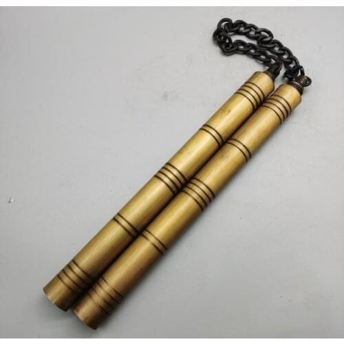 China antique brass ancient weighing Self-defense Gongfu Weapon copper Car-mounted Wushu Equipment Self-defense Goods Stick