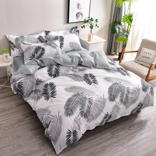 Bedding Set Printed Bed Linen Sheet Plaid Duvet Cover 240x220 Single Double Queen King Quilt Covers Sets Bedclothes