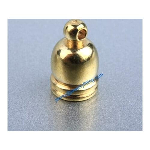 All kinds of Jewelry findings Raw Brass end cap railing end cap for laether cord blind end caps 8*12.5*6mm