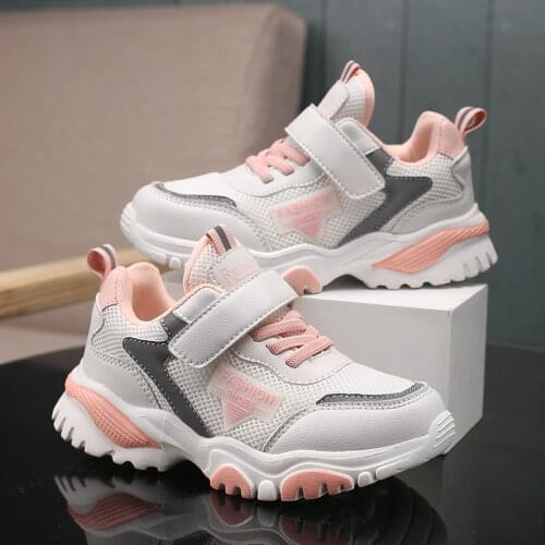 Fashion Big Girls Casual Winter Spring Leather Shoes Baby Boys Toddler Sport Pink Sneakers for School Size 28-37