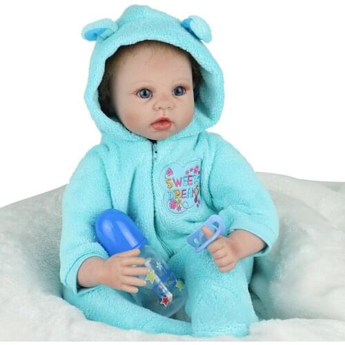 Blue Eyes Boy Reborn Dolls Kids Toys Accompany Playmates Boneca Gift Dolls Brinquedos Bouquets Doll Bebe Reborn Doll Kids Toy