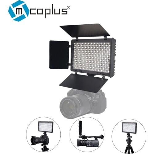 Mcoplus LED-340B CRI95+ Bi-color Ultra-thin On-camera Video LED Light for DSLR Camcorder Video Camera Video Shooting