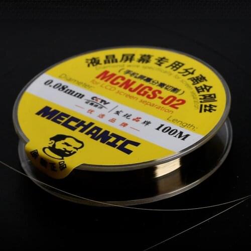 MECHANIC 0.08/0.06/0.1mm 100M Diamond Molybdenum Wire Cutting line for Iphone Samsung Huawei LCD Screen