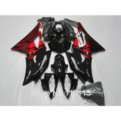 Plastic fairings set for YAMAHA R6 2008 - 2013 2014 red black body kits YZF R6 08 09 - 14 fairing kit #2175 Full injection