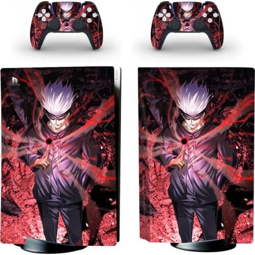 Jujutsu Kaisen PS5 Standard Disc Edition Skin Sticker Decal Cover for PlayStation 5 Console & Controllers PS5 Skin Sticker Vinyl