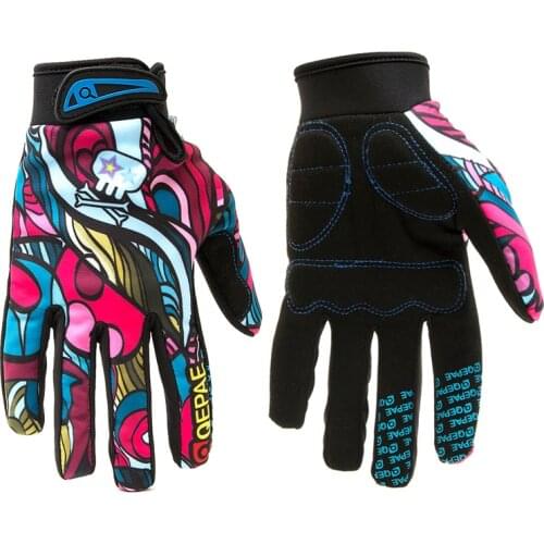 Fashion Colorful Bicycle Gloves MTB BMX Breathable Motorcycle Gloves Man Women Kids Outdoor Sports Cycling Racing Riding Gloves