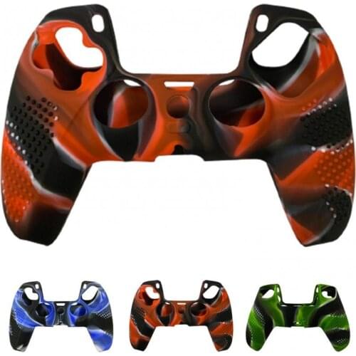 Portable Non-Slip Camouflage Silicone Protective Cover for PS5 Gamepad Handle Games Accessories
