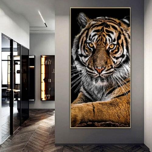 RELIABLI ART Canvas Painting Tiger Animal Pictures Posters And Prints For Modern Living Room Home Wall Art Decoration No Frame