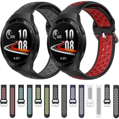 22mm Sport Silicone Breathable Strap For Huawei Watch GT 2e Wrist Bracelet for Huawei GT2E GT2 Pro 46mm Replacement Watchbands
