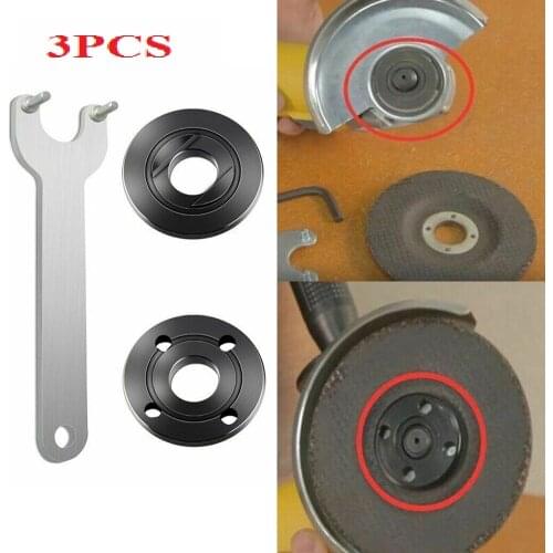 M14 Thread 115mm/125mm Angle Grinder Inner Outer Flange Nut Set Tool W/ Wrench Replacement For Milwaukee Bosch Metabo Makita