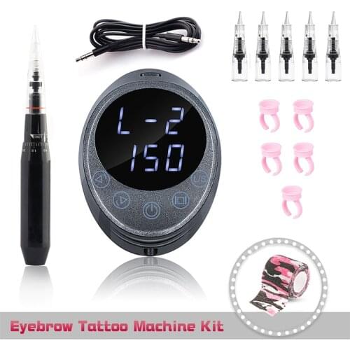 Rotary Tattoo Pen Machine Professional Permanent Makeup Machine For Eyebrow Tattoo Microblading Kits With Tattoo Needle Kits