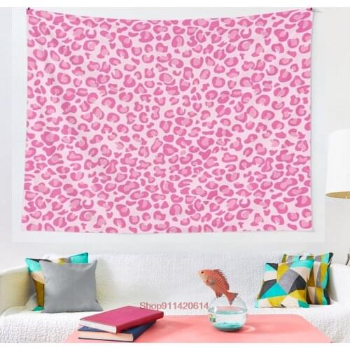 Pink Leopard Print tapestry Hanging Tapestry Hippie Wall Hanging Blanket Wall Carpet Yoga Mat Home Decor