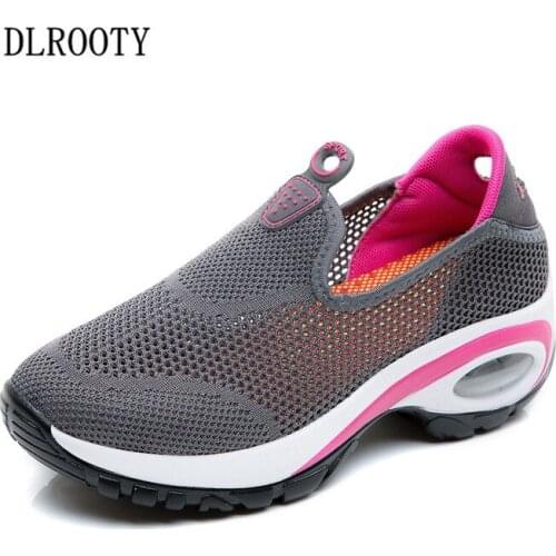 Women Sandals 2018 Summer Mesh Shoes Woman Casual Breathable Wedges Fashion Platform Flat Female Slides Ladies Slip On Walking