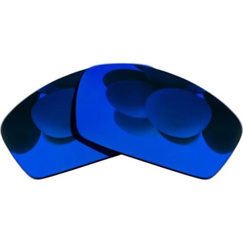 Polarized Sunglasses Replacement Lenses for-Square Whisker Frame - Deep Blue