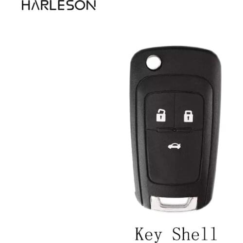 3 Button Replacement Shell Flip Folding Key Shell Case Fob for-Chevrolet Aveo Cruze With HU100 Uncut Blade