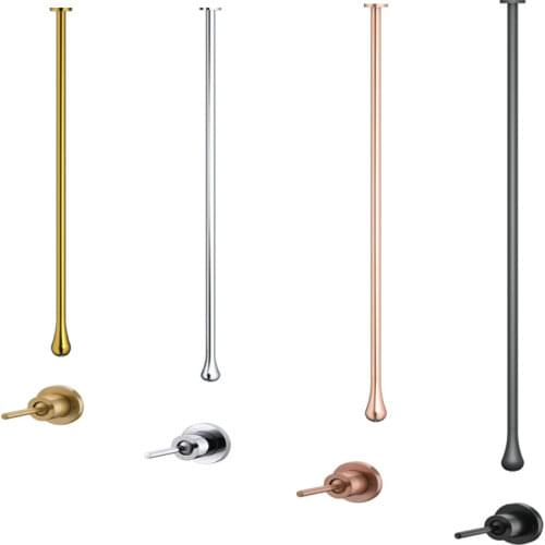 Solid Brass Water Drop Hang Ceiling Basin Faucet Wall Mounted Bathroom Mixer Tap Bathtub Faucet Matte Black Chrome Gold Brushed