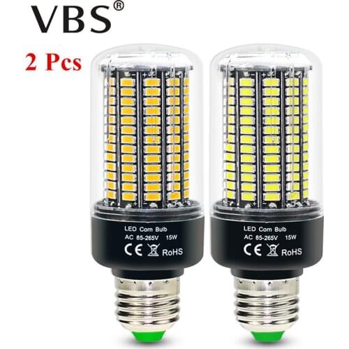 2 Pcs LED Bulb No Flicker 5736 SMD E27 E14 3.5W 5W 7W 9W 12W 15W LED Corn Bulb light 85V-265V Constant Current 28-156LEDs Lamp