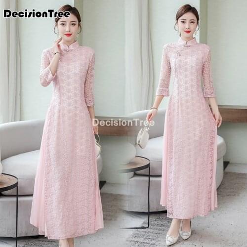 2021 traditional qipao dress cheongsam aodai vietnam clothing cheongsam aodai vietnam dress vietnamese aoai elegant party dress