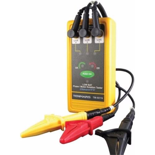 Waterproof 3 Phase Power Supply / Motor Rotation Tester TM-601