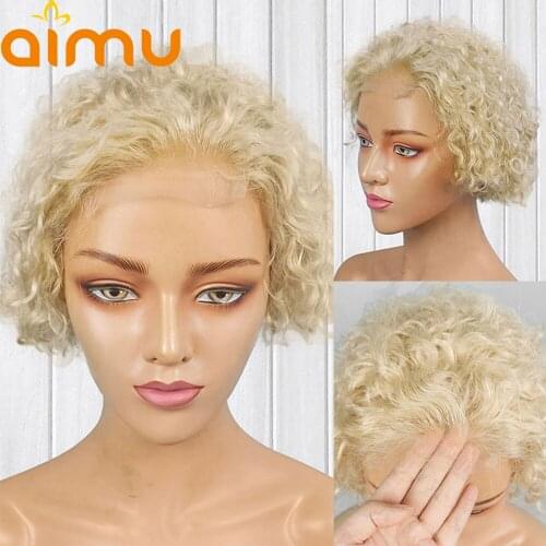 Pixie Cut 613 Blonde 4x4 Lace Frontal Wig Glueless Short Bob Hd Transparent 13x2 Lace Front Human Hair Wig Pre Plucked For Women