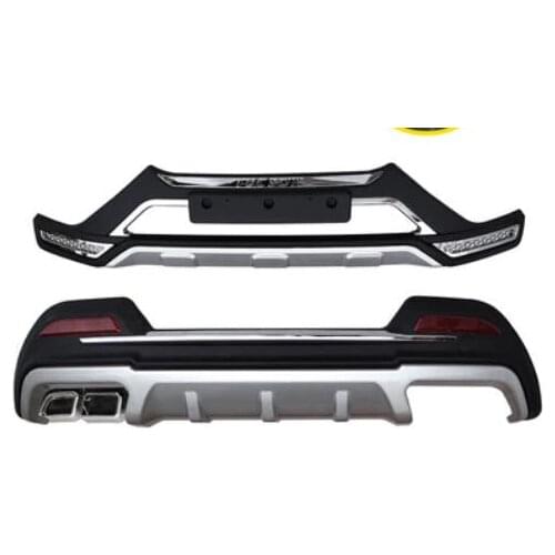 Car styling2015-2018 For Hyundai Tucson ABS front rear Bumper Protector Skid Plate coverRear Bumper Guard Protector Skid Plate