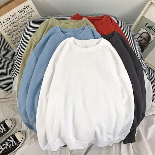 Autumn Harajuku Warm Solid Sweatshirts Hoodies hip hop Long Sleeve Casual vintage Streetwear Women Hooded Pullover Sweatshirt