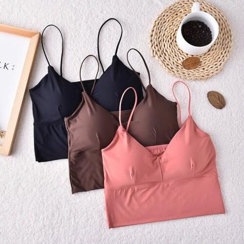 Womens Sexy Ice Silk Bras Underwear Beauty Back Tube Tops Female Wireless Padded Summer BrasH