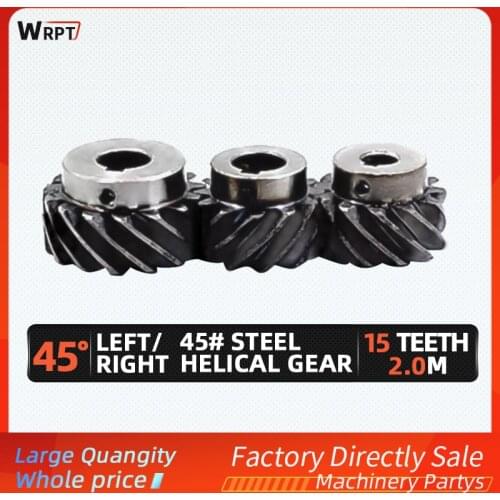1Pcs 2M15Teeth 45 degree helical gear, Left/Right Rotation High Torque,For hardware/mold/transmission machinery