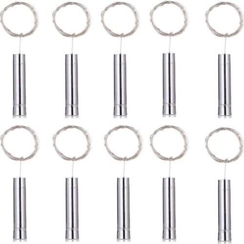 10pcs/lot 1M 2M Cork Shaped Wine Bottle Lights LED Starry String Lights Copper Wire Christmas holiday Pop year Bottle Light lamp