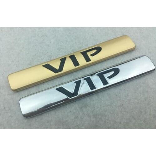20 pieces VIP Car-styling Chrome Metal SPORT VIP Car Fender Emblems Decorations Gold Silver Square VIP Car Styling Accessory
