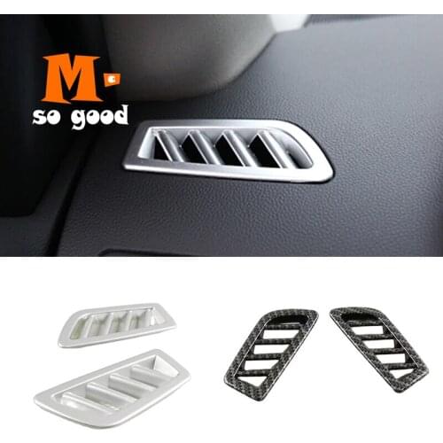 2017 2018 For Renault Koleos Car front Air conditioning outlet frame Cover Trim Car Styling Accessories ABS Carbon Fibre