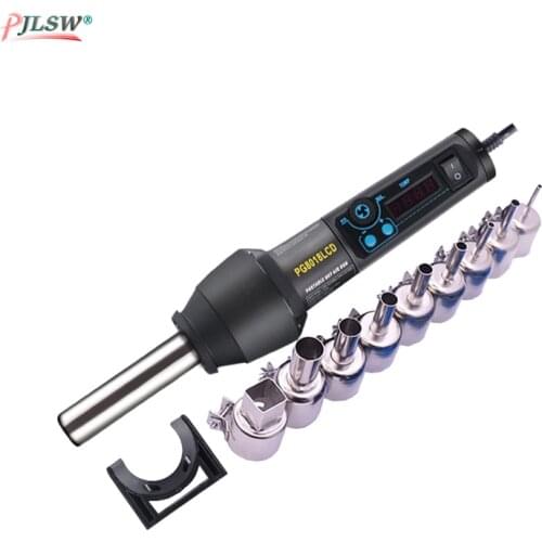 220V/EU US 650W High quality PG8018LCD Adjustable Electronic Heat Hot Air Gun Desoldering Soldering Station IC SMD BGA + Nozzle