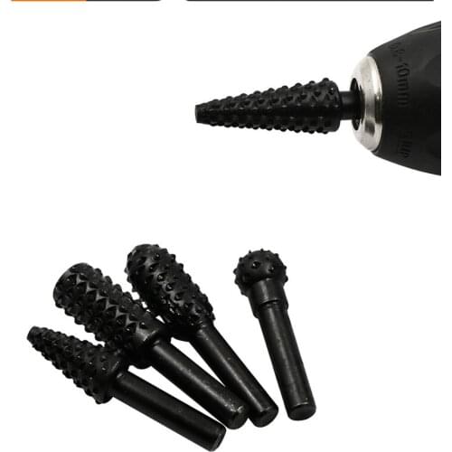 5Pcs Rotary Craft Files High Quality 1/4" Shank Rotary Rasp File Rasp Burrs Wood Bits Grinding Woodworking Hand Tool set
